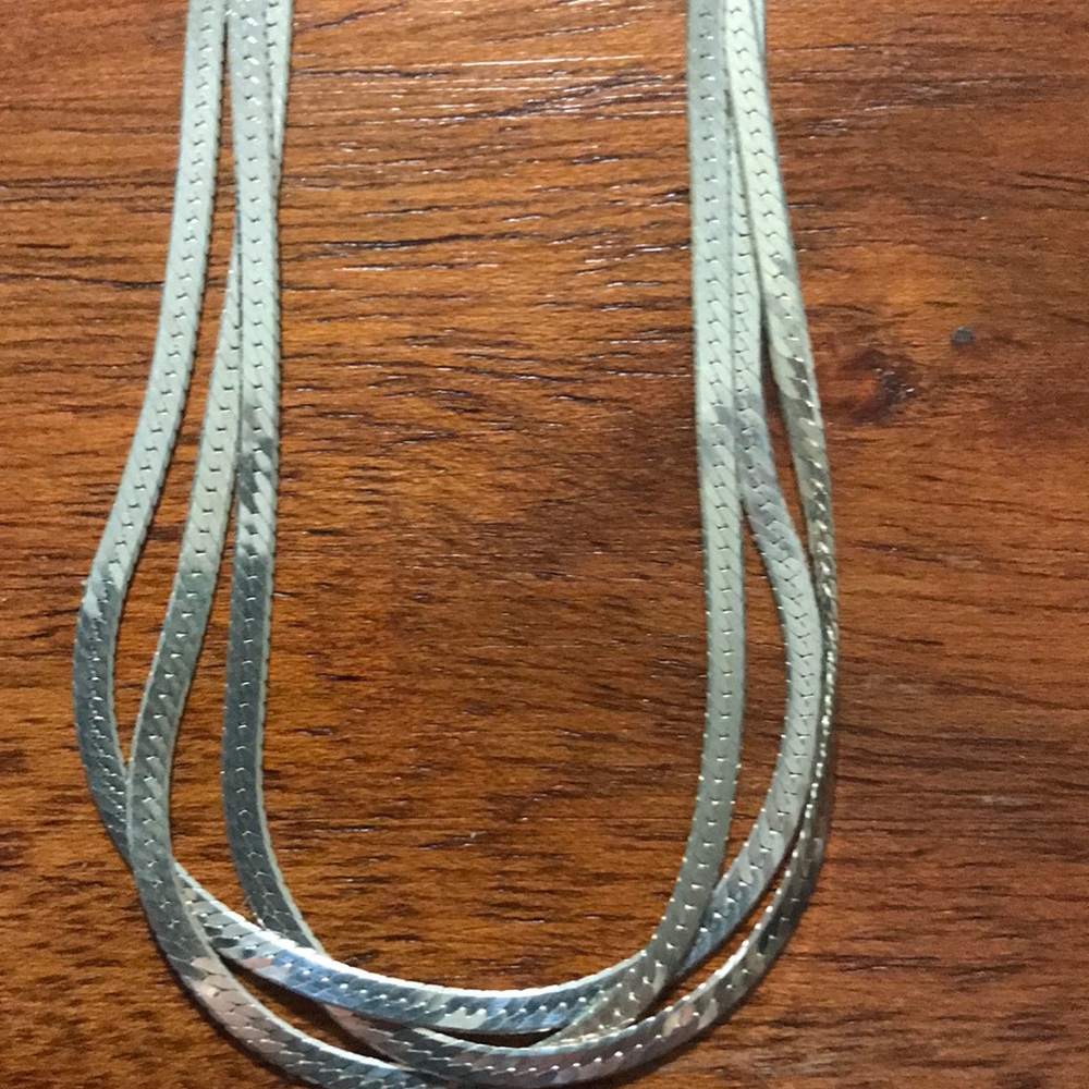 925 18” triple strand necklace